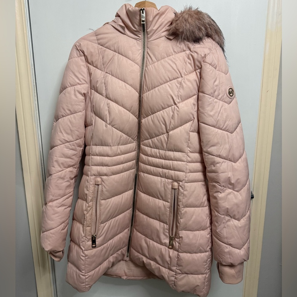 Michael Kors Light Pink Puffer Jacket
